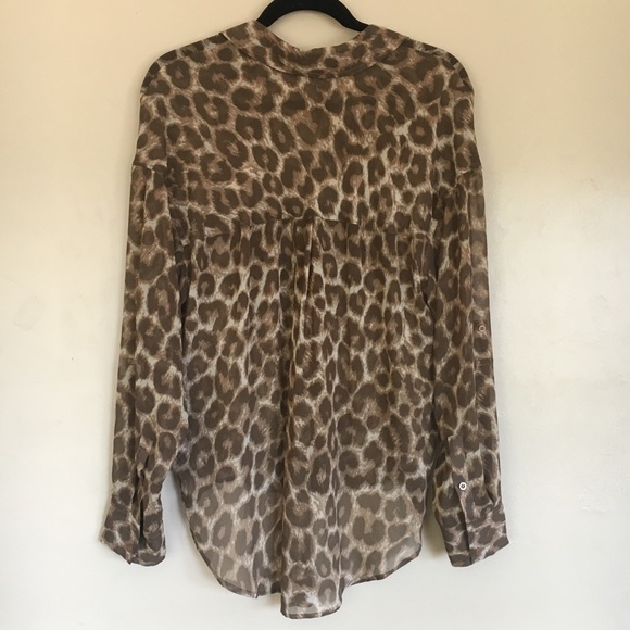 Free People Animal Print Button Down Shirt - Picture 3 of 8